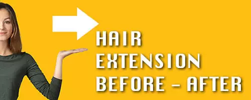 hair extension before and after